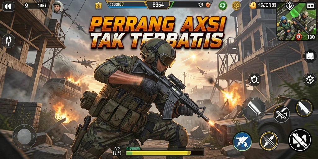 Tangkapan layar menampilkan aksi mendebarkan dalam permainan 8364.