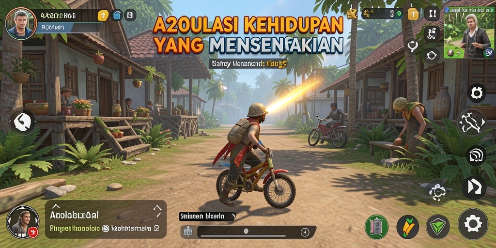 Tampilan gameplay A200M dengan suasana simulasi yang menarik.