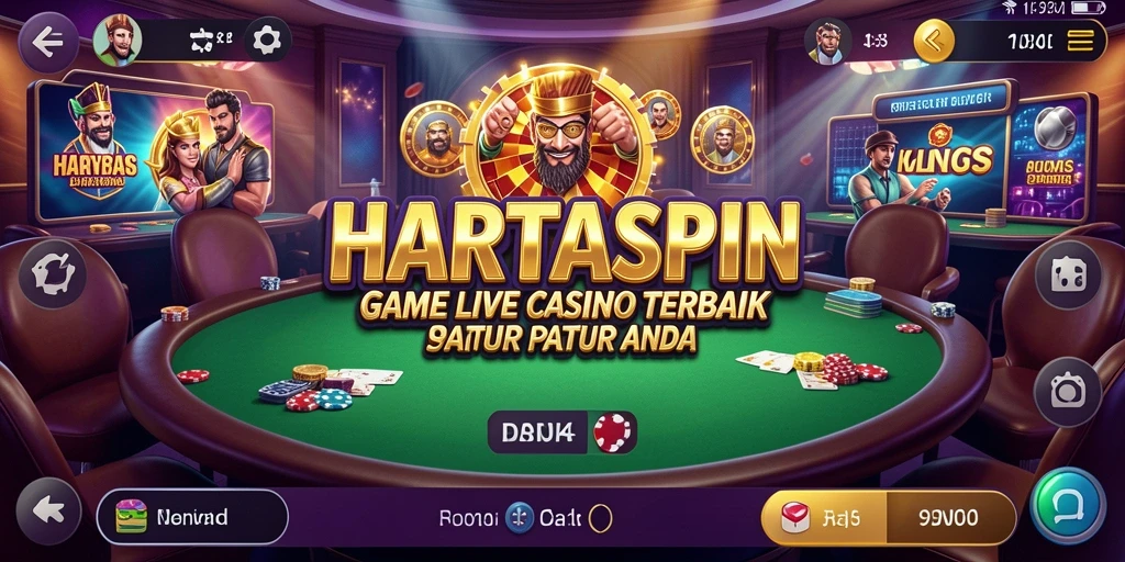 Tampilan gameplay Live Casino di HARTASPIN yang mendebarkan.
