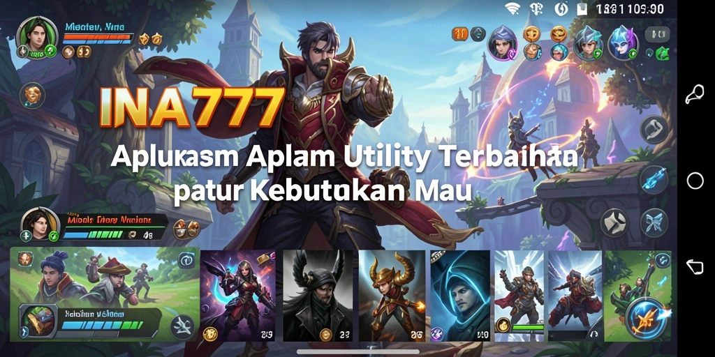 Tampilan modern dan intuitif dari aplikasi Utility INA777.