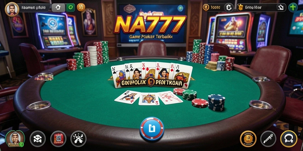 Tampilan seru dari gameplay poker di NA777.