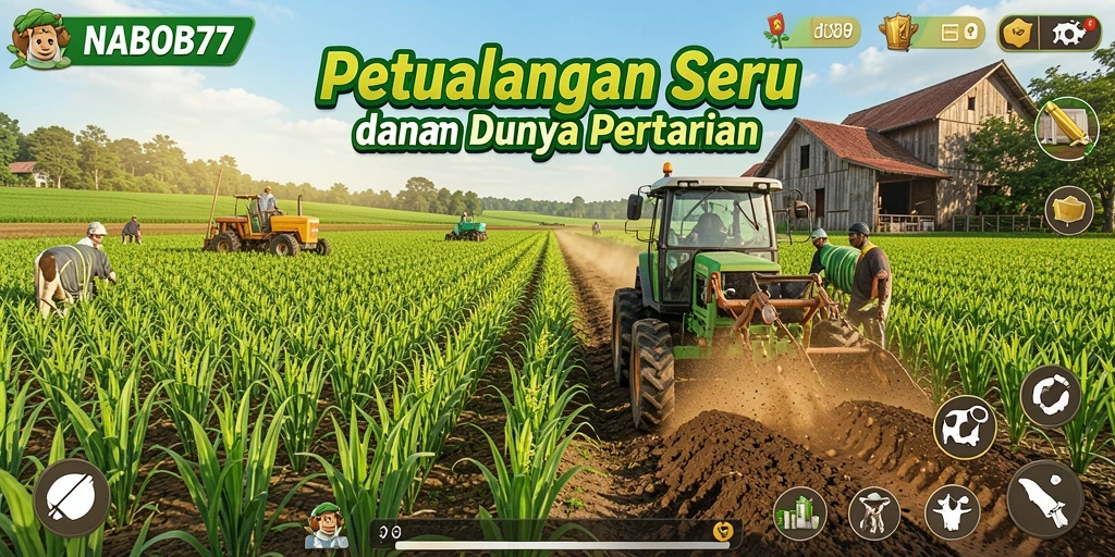 Gameplay NABOB77 yang menampilkan aktivitas bertani yang menarik.