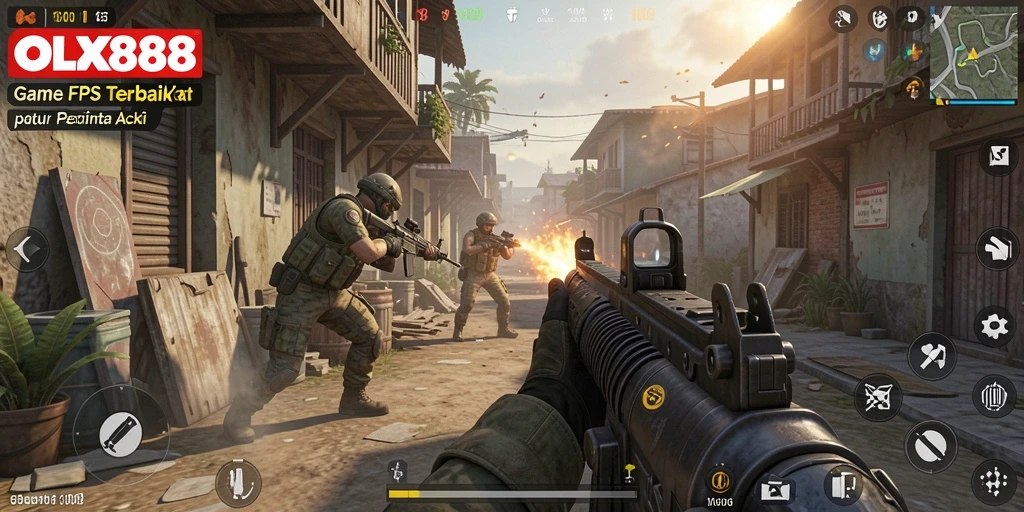 Screenshot gameplay OLX888 menunjukkan intensitas pertempuran yang mendebarkan.