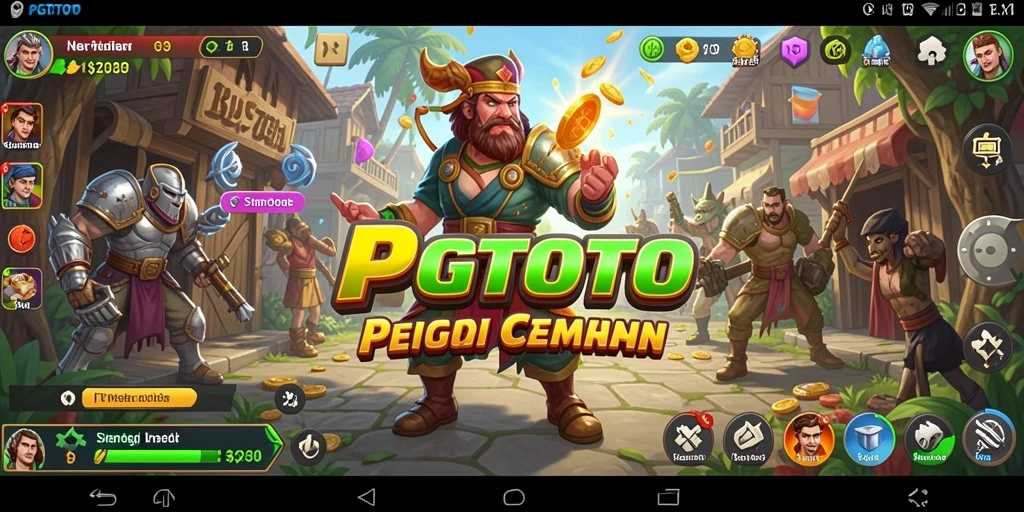 Tangkapan layar utama PGTOTO menampilkan aksi strategi dinamis.