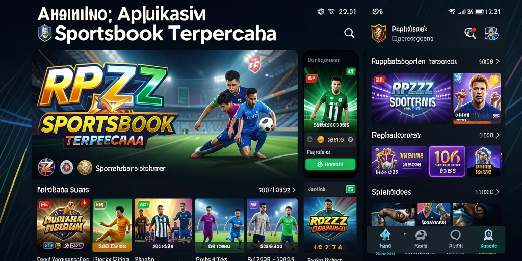 Tampilan layar utama RPZZZ dengan berbagai pilihan taruhan olahraga.