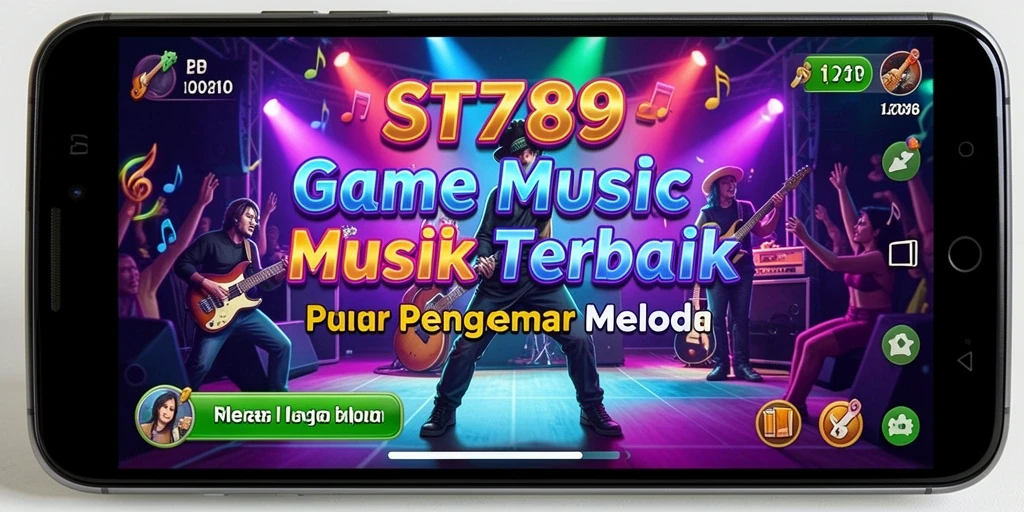 Tampilan gameplay ST789 dengan beragam pilihan lagu musik.