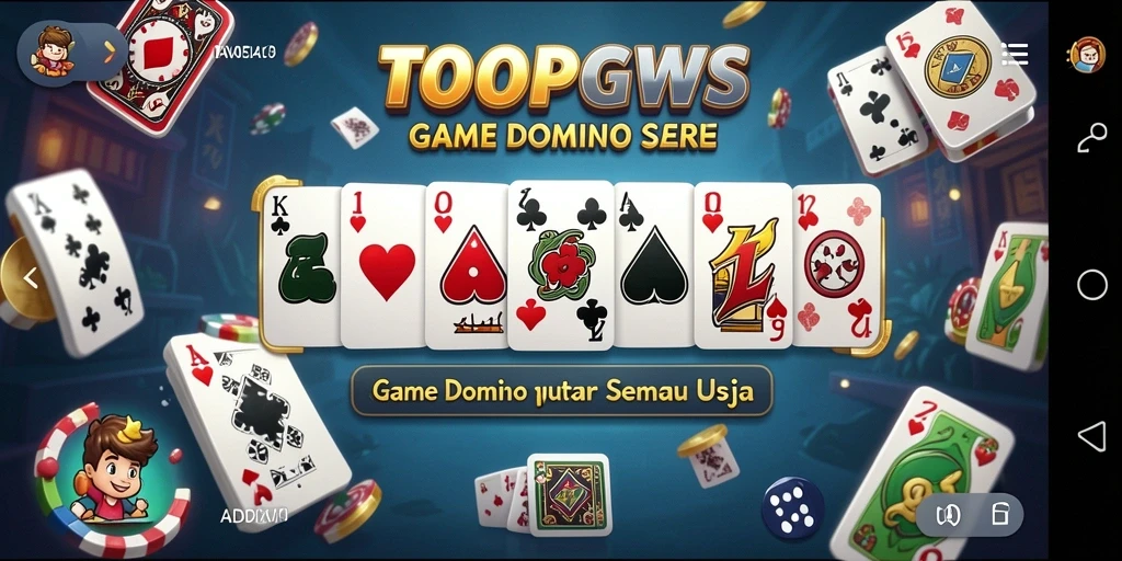 Screenshot gameplay TOOPGWS yang menampilkan keseruan permainan domino.